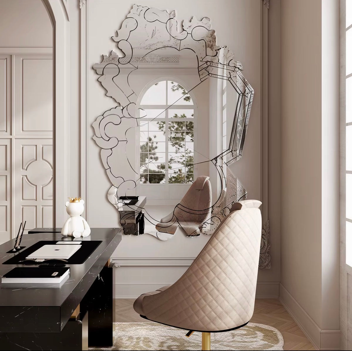 Fiorella Venetian Art Deco Wall Mirror