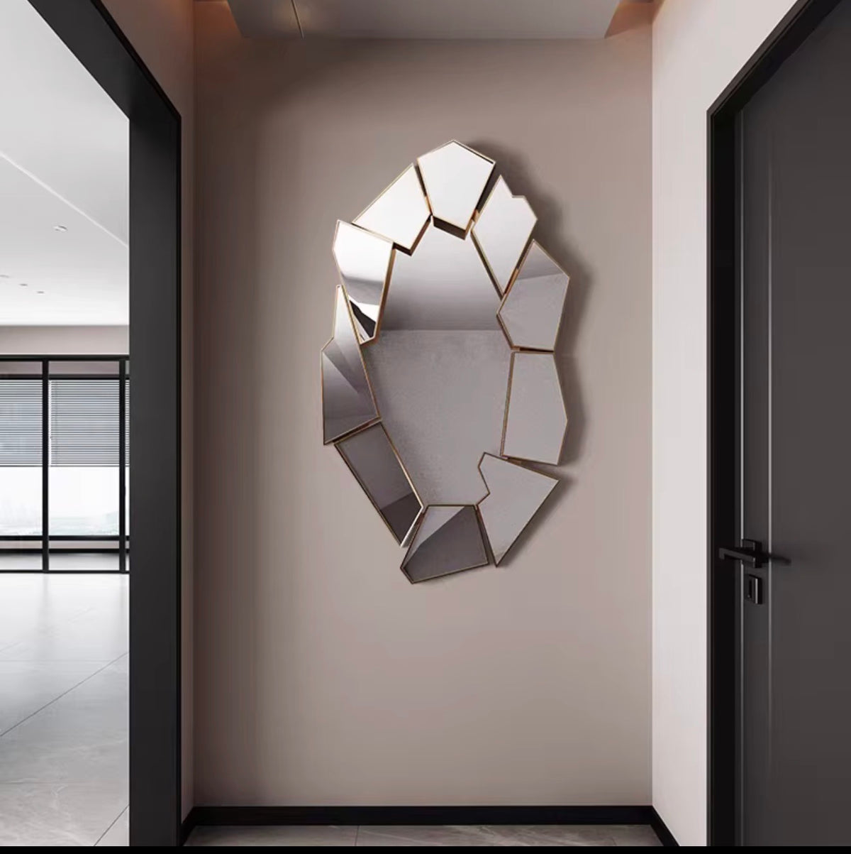 Alessia Geometric Art Deco Wall Mirror