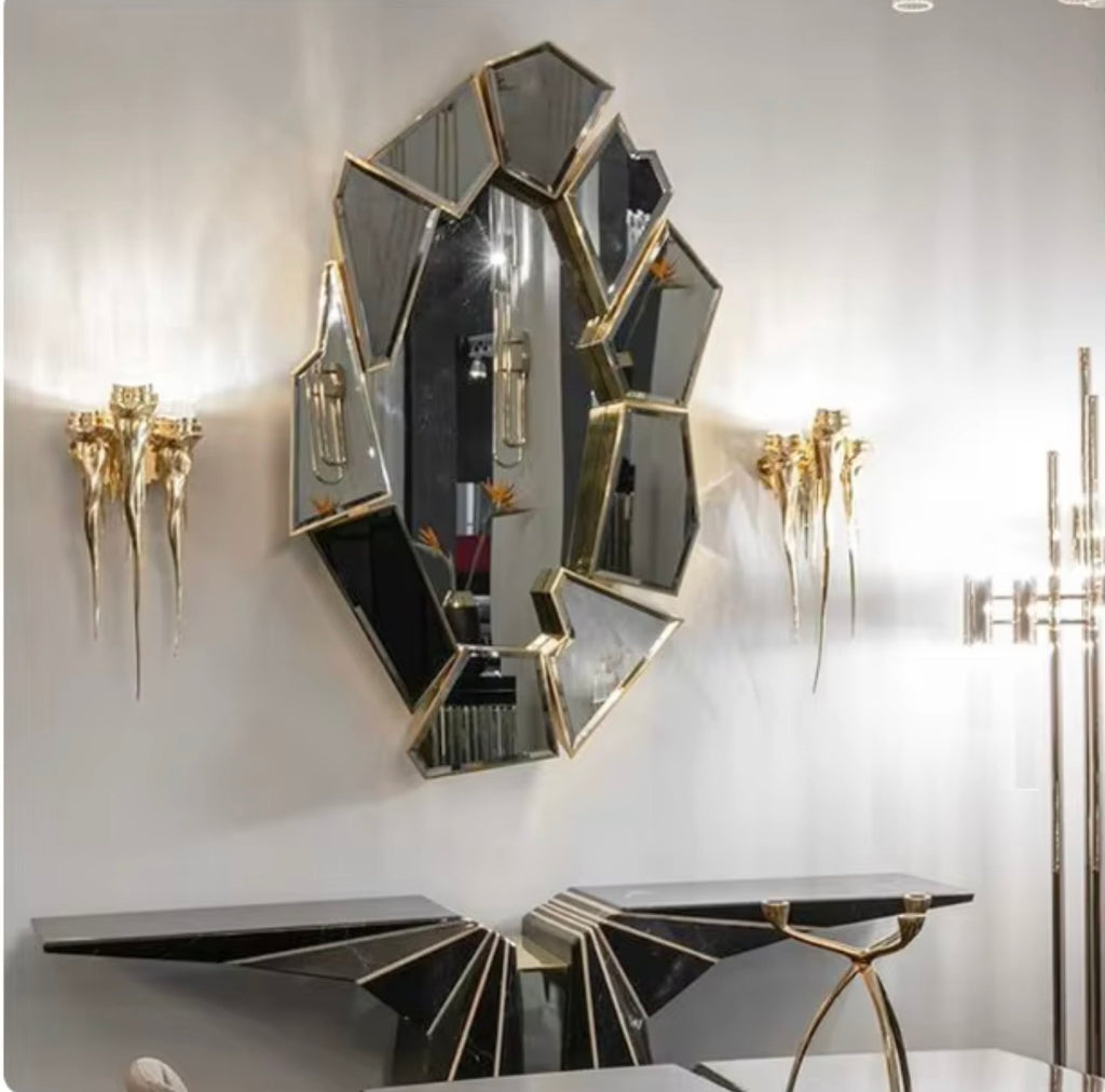 Alessia Geometric Art Deco Wall Mirror