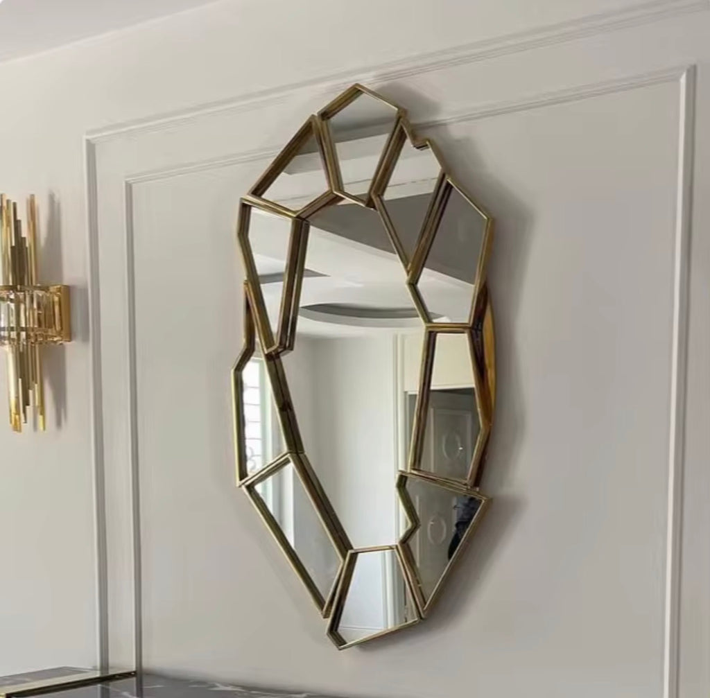 Alessia Geometric Art Deco Wall Mirror