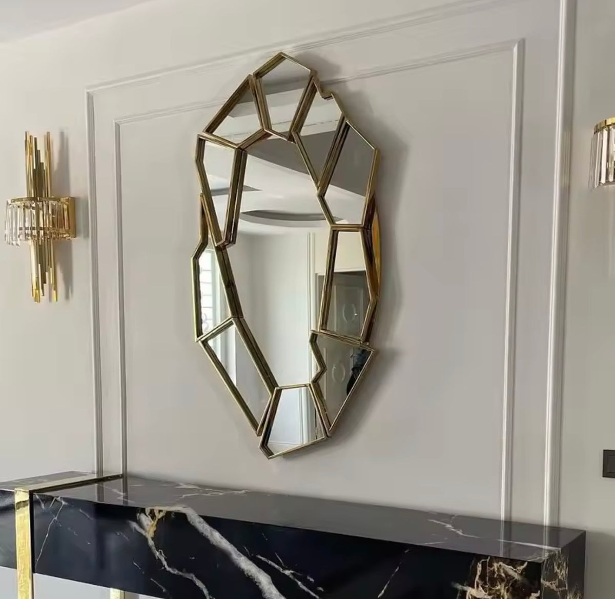 Alessia Geometric Art Deco Wall Mirror