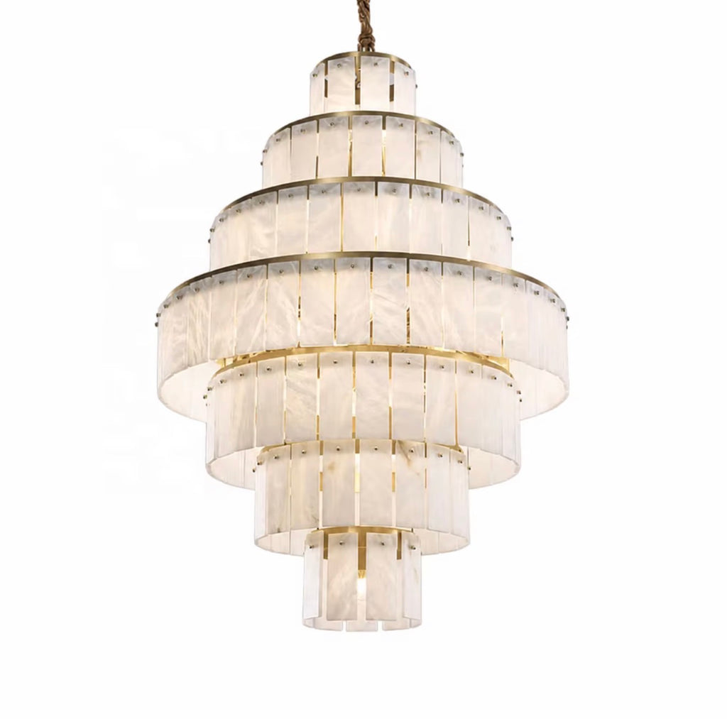 Ottavia Grand Tiered Alabaster Chandelier