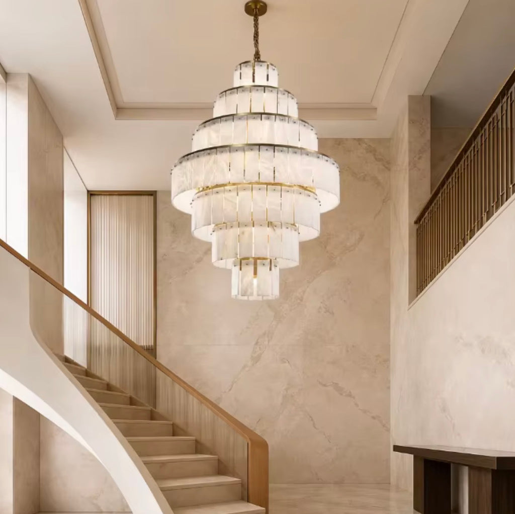 Ottavia Grand Tiered Alabaster Chandelier