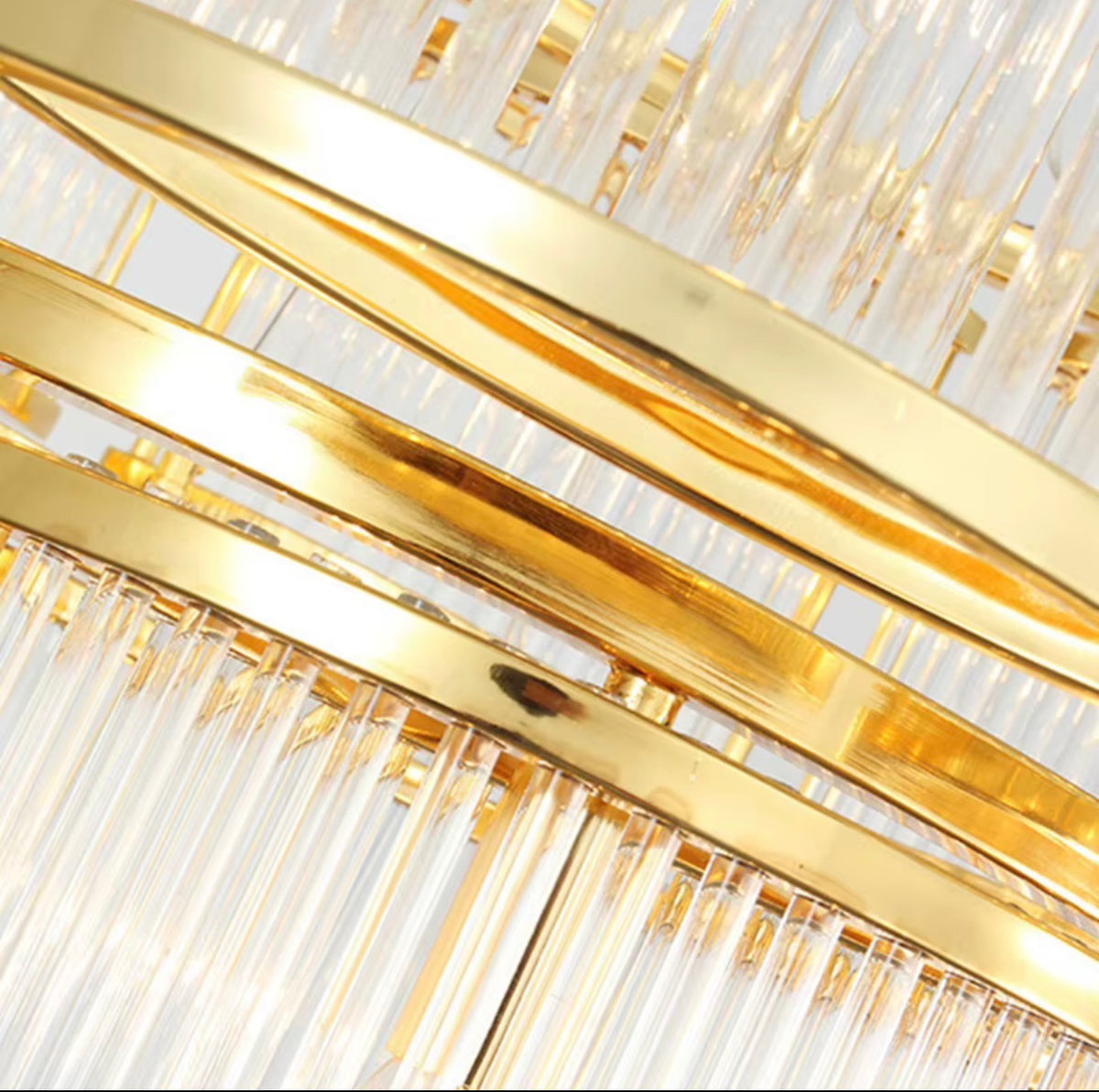 Vittoria Gold Sculptural Crystal Chandelier