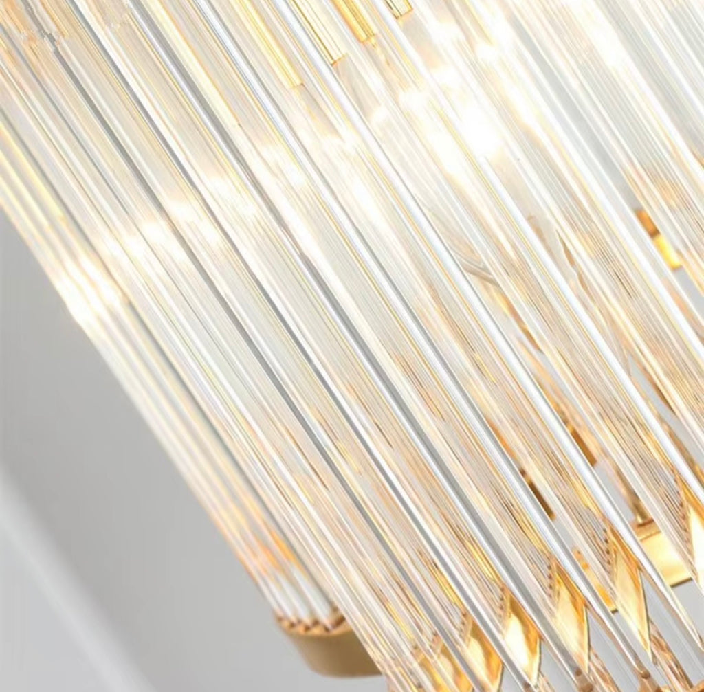 Vittoria Gold Sculptural Crystal Chandelier