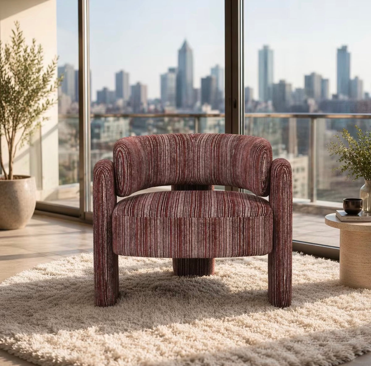 Valentino Striped Accent Chair