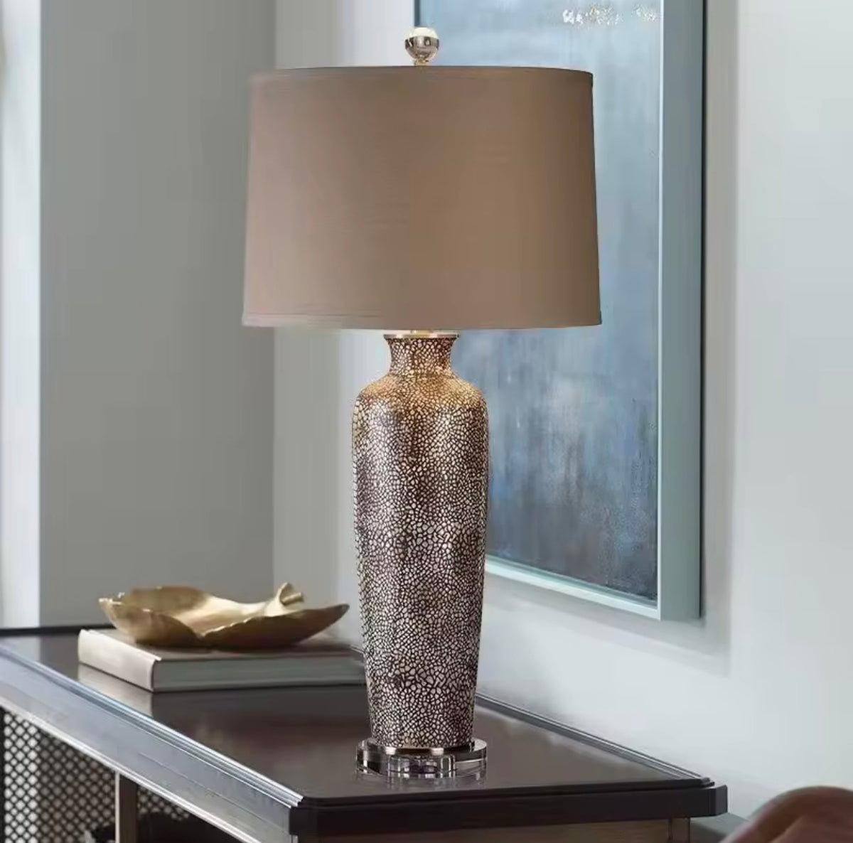 Snake Skin Pattern Table Lamp