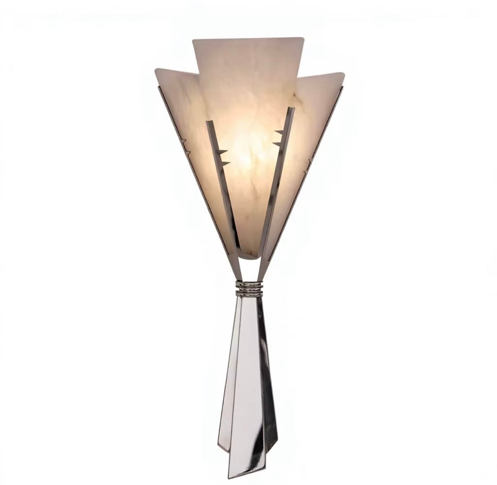 Elena Alabaster Fan Wall Sconce