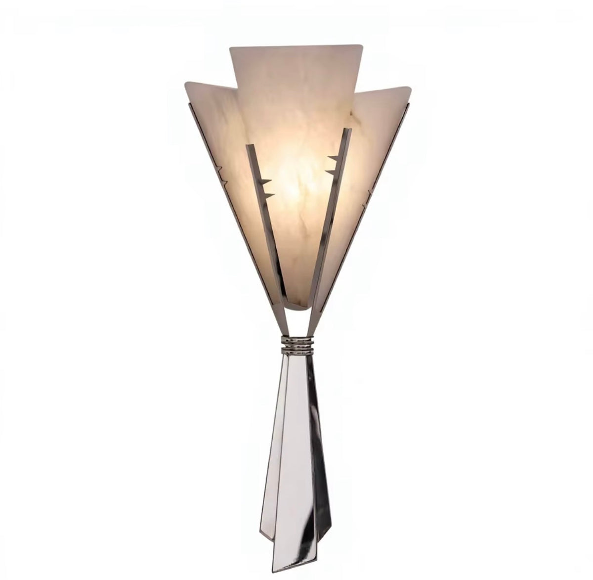 Elena Alabaster Fan Wall Sconce