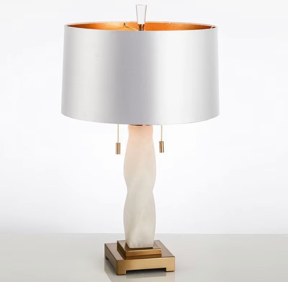 Thalia Twist Alabaster Table Lamp