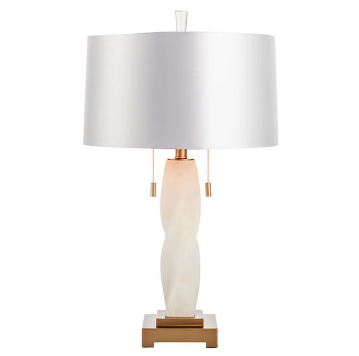 Thalia Twist Alabaster Table Lamp