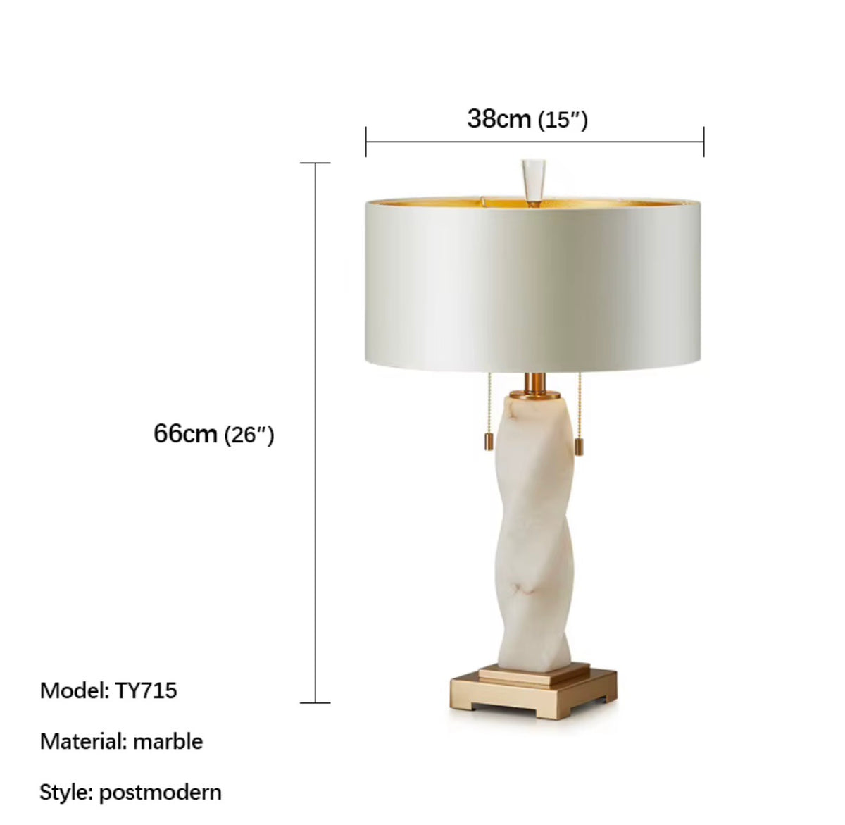 Thalia Twist Alabaster Table Lamp