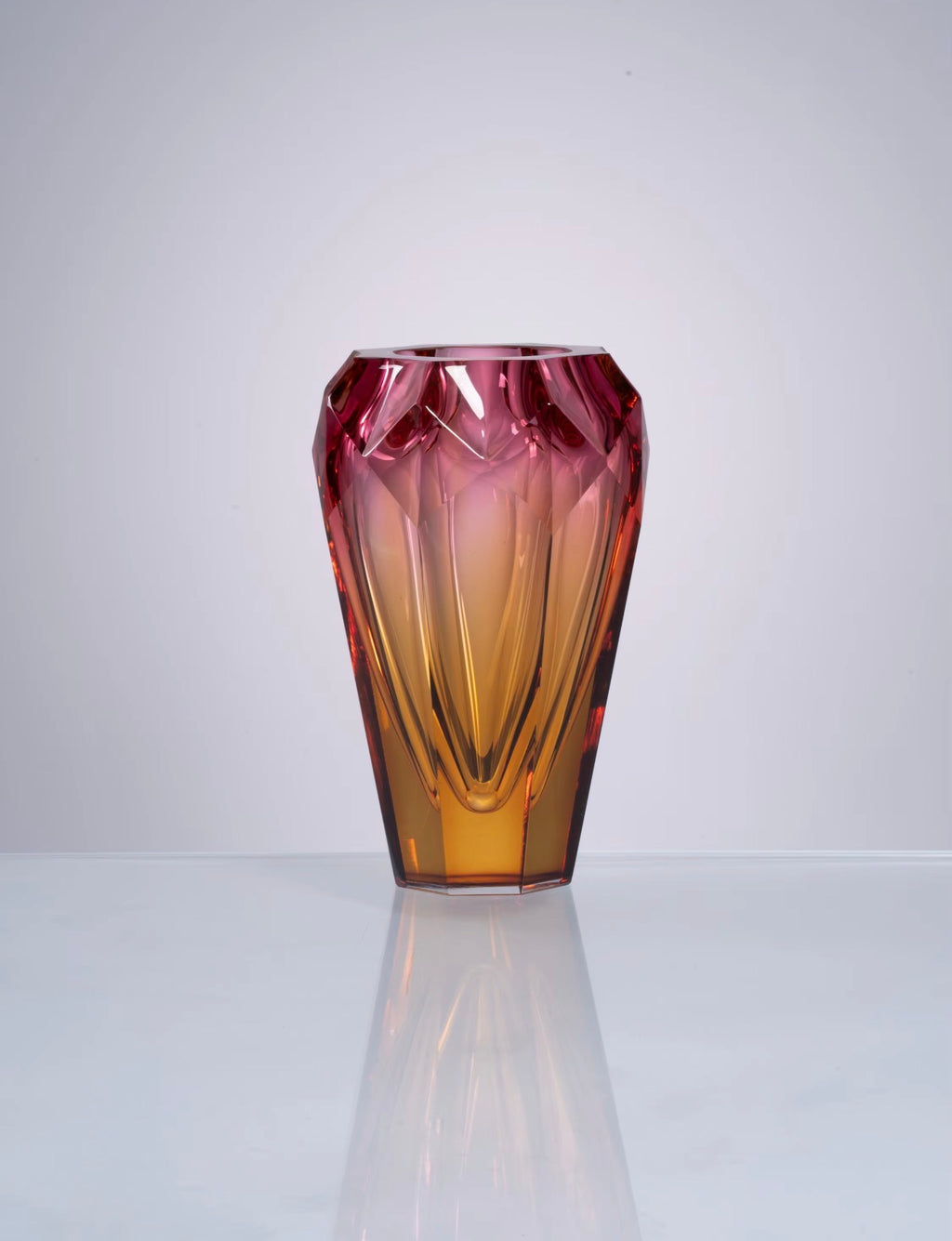 Rosabella Ombré Crystal Vase