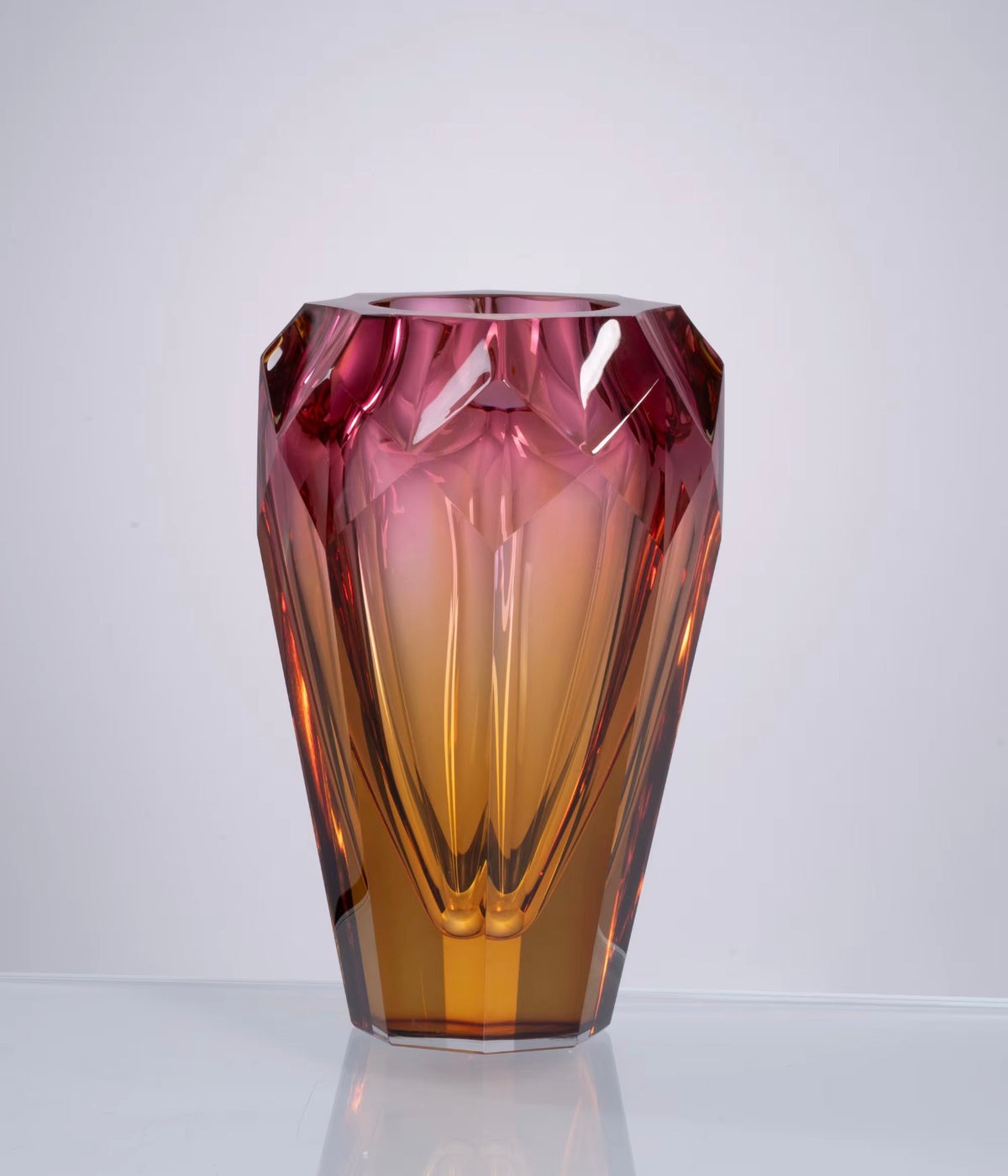 Rosabella Ombré Crystal Vase
