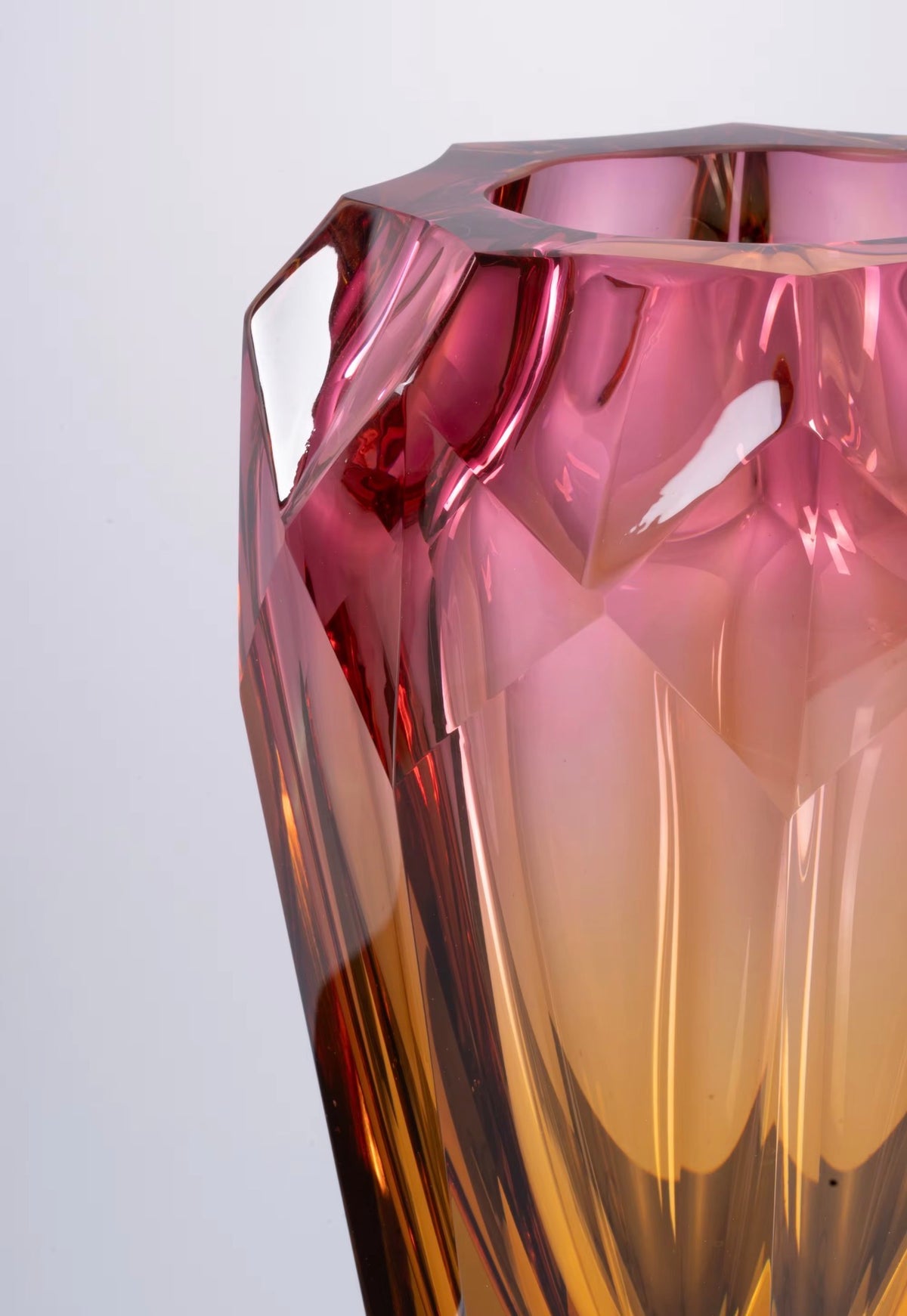 Rosabella Ombré Crystal Vase