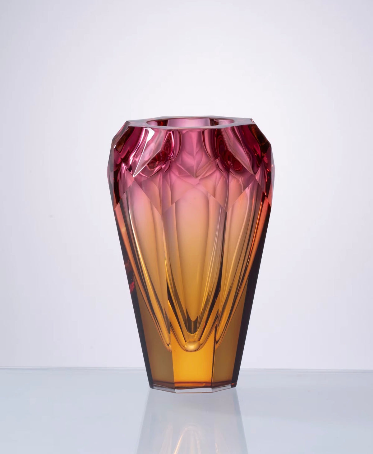 Rosabella Ombré Crystal Vase