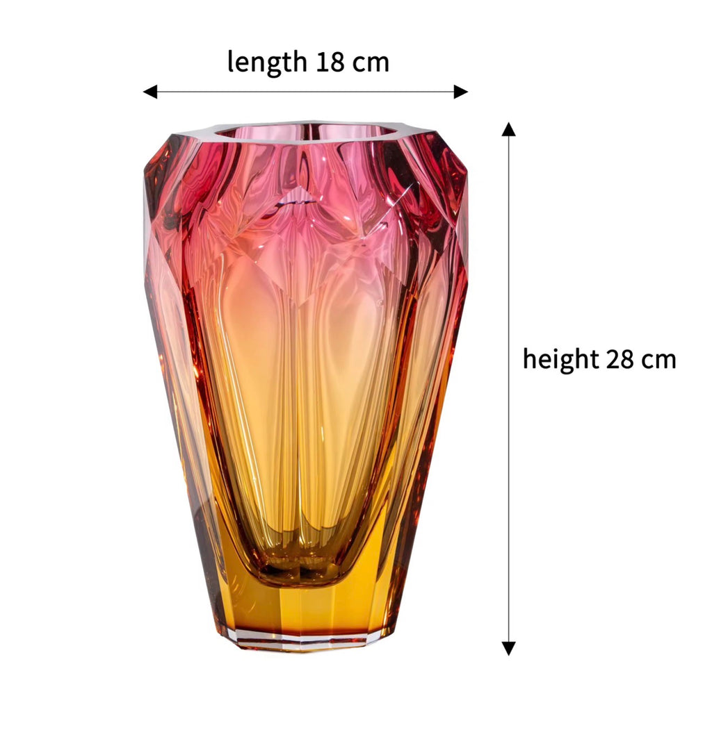 Rosabella Ombré Crystal Vase