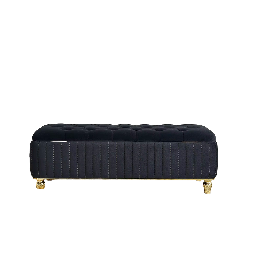 Casa Milano Velvet Ottoman Bench