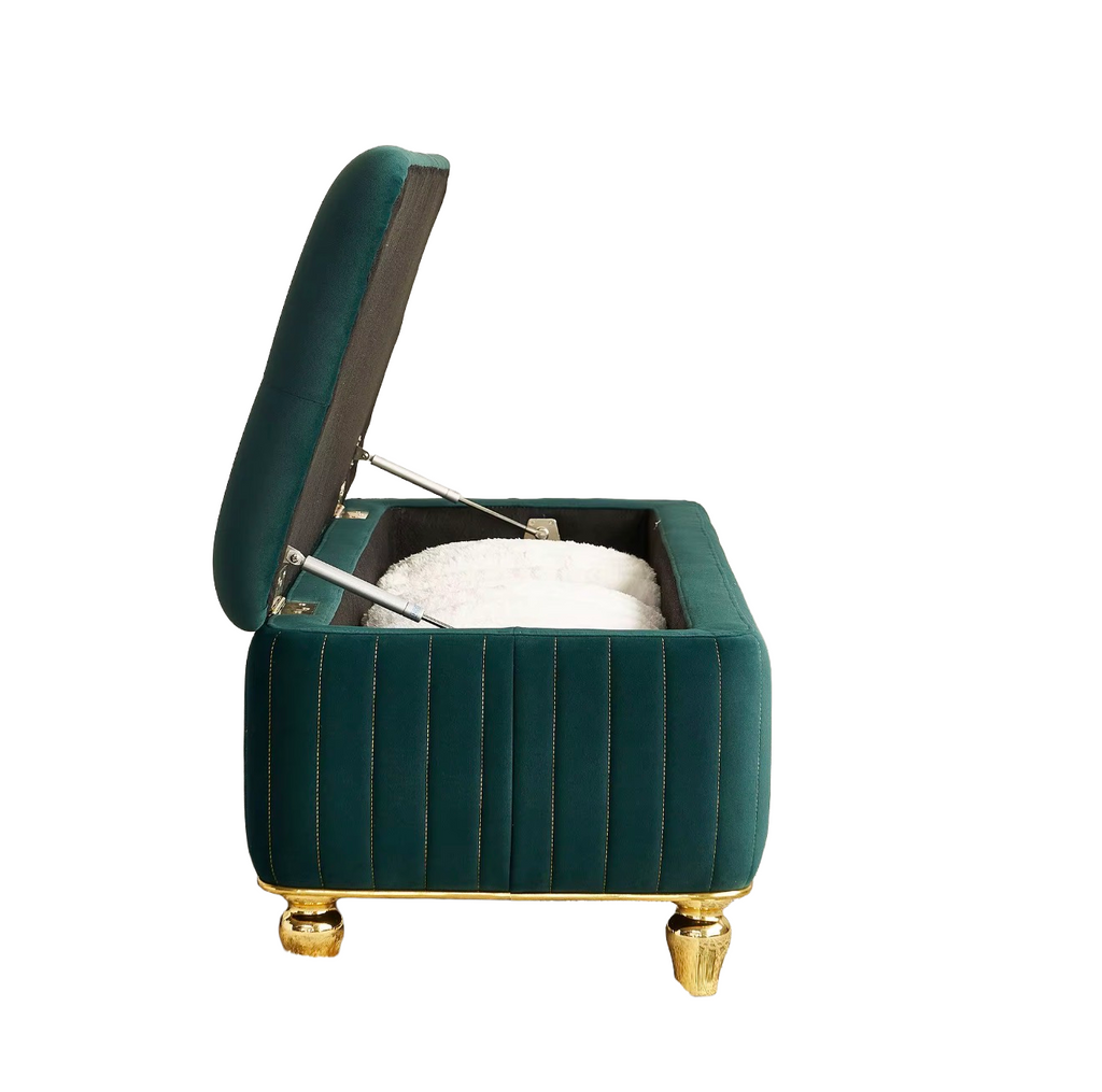 Casa Milano Velvet Ottoman Bench