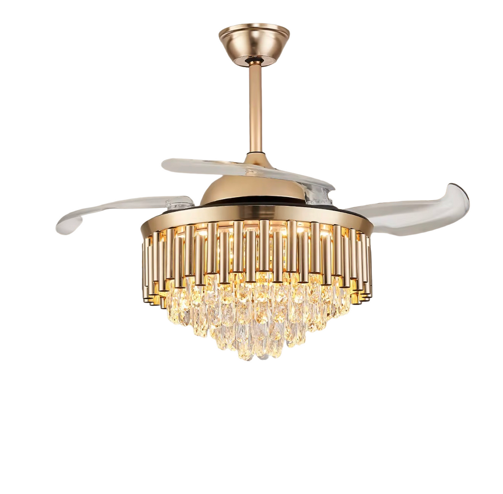 Casa Milano Crystal Chandelier Ceiling Fan
